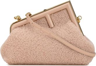 Fendi Hobo Bags - 2010-2024 Small Shearling Fendi First - Gr. unisize - in Rosa - für Damen