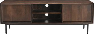 Moloo Mueble para tv de 150 cm en madera maciza marr&oacute;n