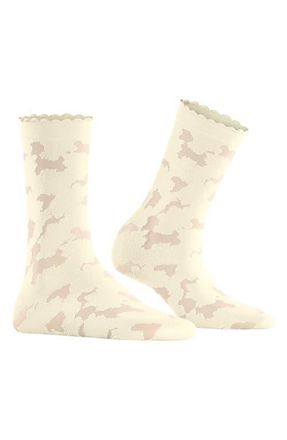 Falke Hydrangea 20 Denier Dress Socks in Off-White at Nordstrom, Size 39-42