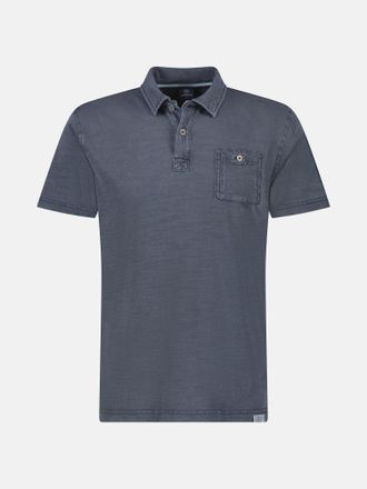 Lerros Poloshirt LERROS LERROS Poloshirt in weicher, gewaschener Jerseyqualit&auml;t, Herren, Gr. S, blau (classic navy), 100% Baumwolle, ohne Ausschnitt, Shirts 