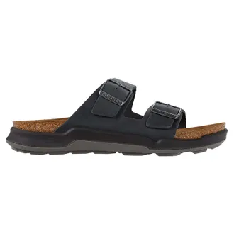 Birkenstock Arizona CT Waxy Leather Mens Slides Sandals - Black - Size:UK 10.5