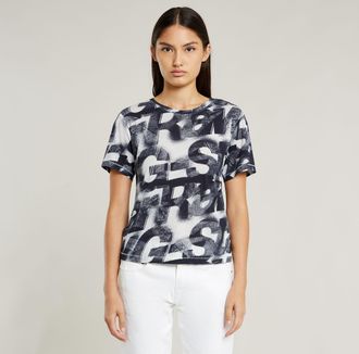 G-Star Sprayed Letters Top - Meerkleurig - Dames