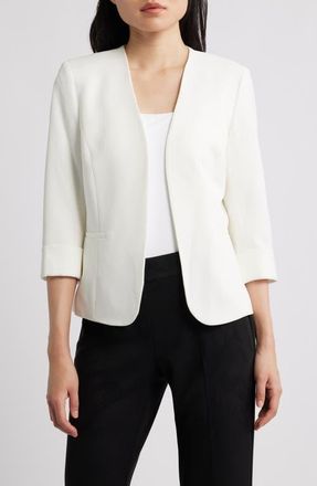 Kasper Stretch Crepe Blazer in Vanilla Ice at Nordstrom, Size 14