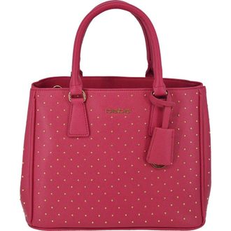 Bebe Sagan Studded Satchel in Dark Pink at Nordstrom Rack