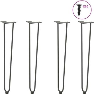 vidaXL Vidaxl - Patas De Horquilla Para Consolas Para Consolas 4 Unidades Antracita 72 Cm Acero Macizo