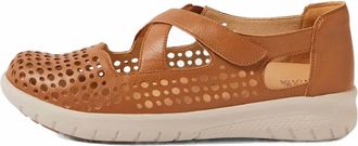 Ziera Womens Sachet Xf Flat Shoes In Dark Tan Leather