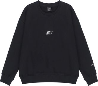 New Balance (WMNS) New Balance Essentials Sweatshirt Asia Sizing Black White AWT23514-BK