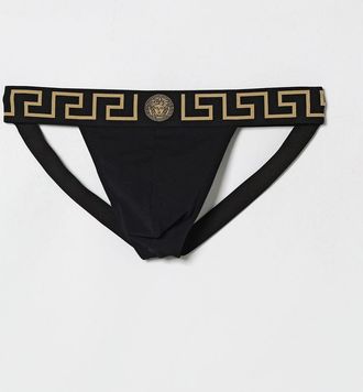 Versace Jockstrap Versace in cotone stretch con logo jacquard