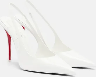 Christian Louboutin Miss Z patent leather slingback pumps