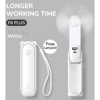 OEM Ventilador Port&aacute;til Con Bater&iacute;a De 4500 Mah, 46 Horas De Autonom&iacute;a, Funciona Con Pilas O Con Usb, Plegable, Color Blanco