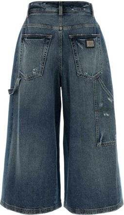 Dolce & Gabbana Wide-Leg Cargo Pocket Jeans - Blue