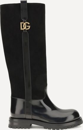 Dolce & Gabbana High suede and smooth leather Boots Female 37.5