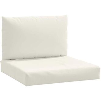 vidaXL Cojines Para Sof&aacute; De Palets 2 Uds Tela Crema Melange Vidaxl