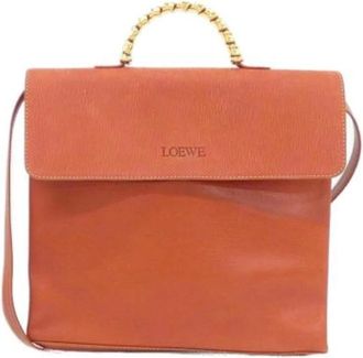 Loewe Pre-owned Handbags, female, Red, Size: ONE SIZE Pre-owned Leather Handbag