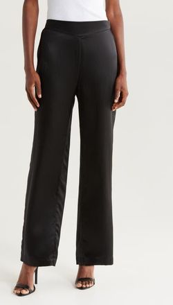 Simone Pérèle Love Me Silk Lounge Pants in Black at Nordstrom, Size X-Large