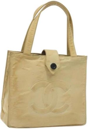 Chanel Pre-owned Tote Bags, female, Beige, Size: ONE SIZE Pre-owned Vintage Tote Bag