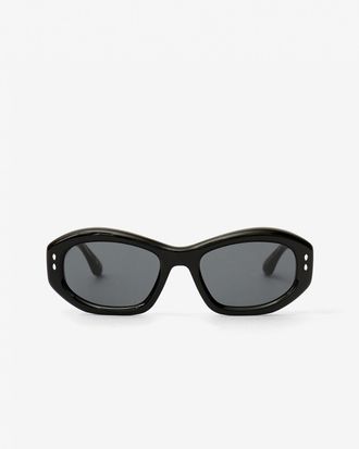 Isabel Marant Lunettes De Soleil Vancy - Femme - Noir Pall-gris - Taille - Isabel Marant - Collection &Eacute;t&eacute; Femme - Nouvelle Collection Capsule La Riviera