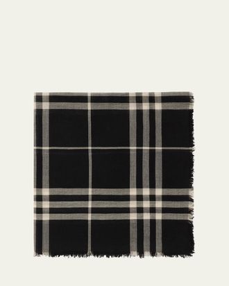 Burberry Giant Check Wool Scarf
