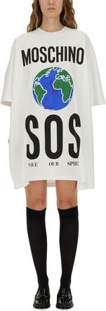 Moschino Cotton Interlock Dress-Donna