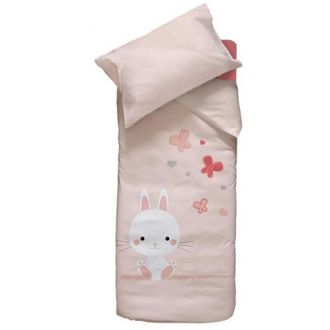Les Tendances Completo letto con coniglietto - Rosa - 100 x 140 cm