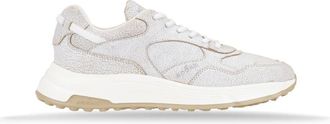 Hogan Granato Leren Sneakers met Veters - Heren - Sneakers - Wit - 41 1/2 EU - Schoenen
