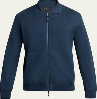 Brioni Mens Full-Zip Blouson Jacket
