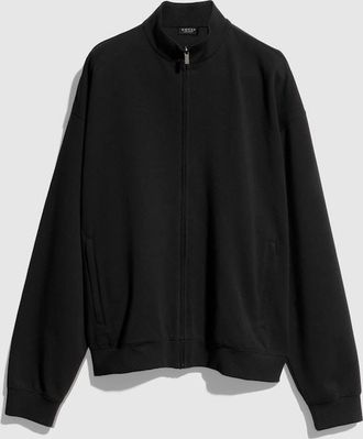 Gucci Cotton Jersey Zip Jacket With Embroidery, Size XXXL, Black