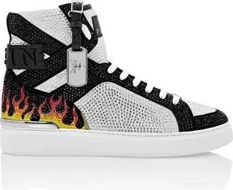 Philipp Plein MONEY BEAST Hi-Top crystal Flame