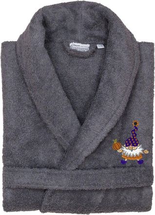 Linum Home Textiles Turkish Cotton Terry Embroidered Unisex Halloween Bath Robe