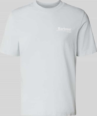 Barbour Relaxed Fit T-Shirt aus reiner Baumwolle Modell WILDFELL in Hellblau, Gr&ouml;&szlig;e XXXL