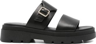 Geox buckle-detail platform sandals - women - Calf Leather/Rubber/Calf Leather - 36 - Black