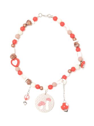 Amir Slama mushroom-pendant necklace - White