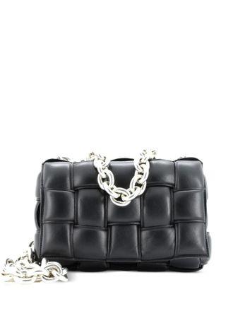 Bottega Veneta Cassette Chain Padded Maxi Intrecciato Leather crossbody bag - women - Calf Leather - One Size - Black