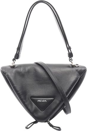 Prada Pre-owned Prada Padded Nappa Triangle Satchel Ladies 37S75MYM694O8BST