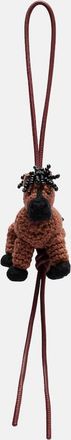Loewe Horse beaded leather-trimmed wool bag charm