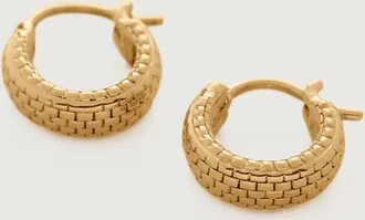 Monica Vinader Gold Heirloom Huggie Earrings