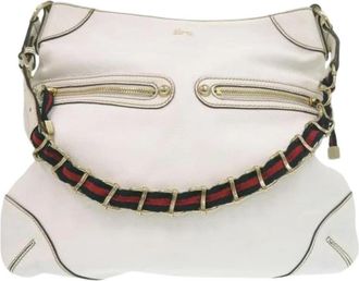 Gucci Pre-owned Leren Schoudertas - Dames - Vintage Schoudertas - Wit - ONE Size - Leer - Vintage