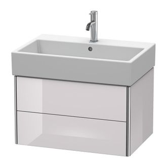 Duravit Duravit Xsquare Mueble De Pared 68,4x 46,0 Cm, 2 Cajones, Para Lavabo Vero Air 235070, Color (frente/cuerpo): Laca Blanca Lila Alto Brillo - Xs4194027