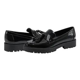 Bandolino Fillup Loafers WomensM Black Patent Leather Slip On Shoes Hawk2854