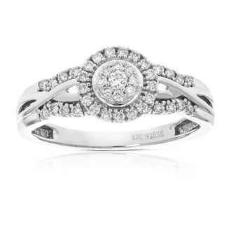 Vir Jewels 1/4 cttw Lab Grown Diamond Ring in Sterling Silver For Women