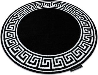 RugsX Rugsx - Alfombra Hampton Grecos C&iacute;rculo Negro Black Circulo 200 Cm