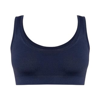 Hanro Ondergoed, Dames, Blauw, L, Cropped Bra Top