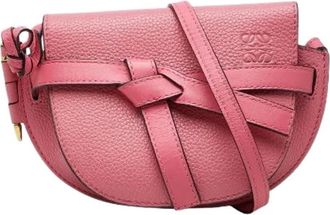 Loewe Pre-owned Gate Mini Leren Schoudertas - Dames - Vintage Schoudertas - Roze - ONE Size - Leer - Vintage
