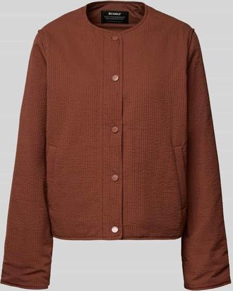 Ecoalf Jacke mit Rundhalsausschnitt Modell GABI in Dunkelbraun, Gr&ouml;&szlig;e XL