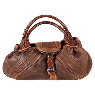 Fendi Fendi Spy Hobo Handtas in Bruin Nappa Leer