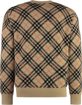Burberry Mens Crew-Neck Cashmere Sweater Sand Sweatshirts