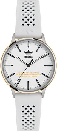 adidas Siliconen Analoog Horloge - unisex - Horloges - Wit - ONE Size - Accessoires