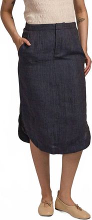 M.Patmos Maggie Midi Skirt In Blue Multi