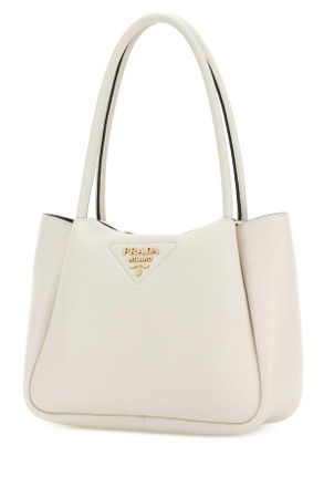 Prada Womens Ivory Leather Small Handbag Bianco 1 Borse A Mano Bag