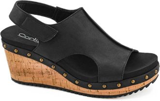 Corkys Footwear Womens For Keeps Wedge Sandals In Black